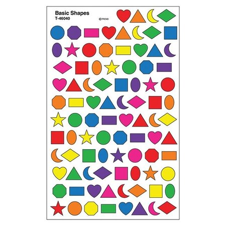 Trend Enterprises Trend Enterprises T-46040-6 Sticker Basic Shapes Supershapes - Pack of 6 T-46040-6